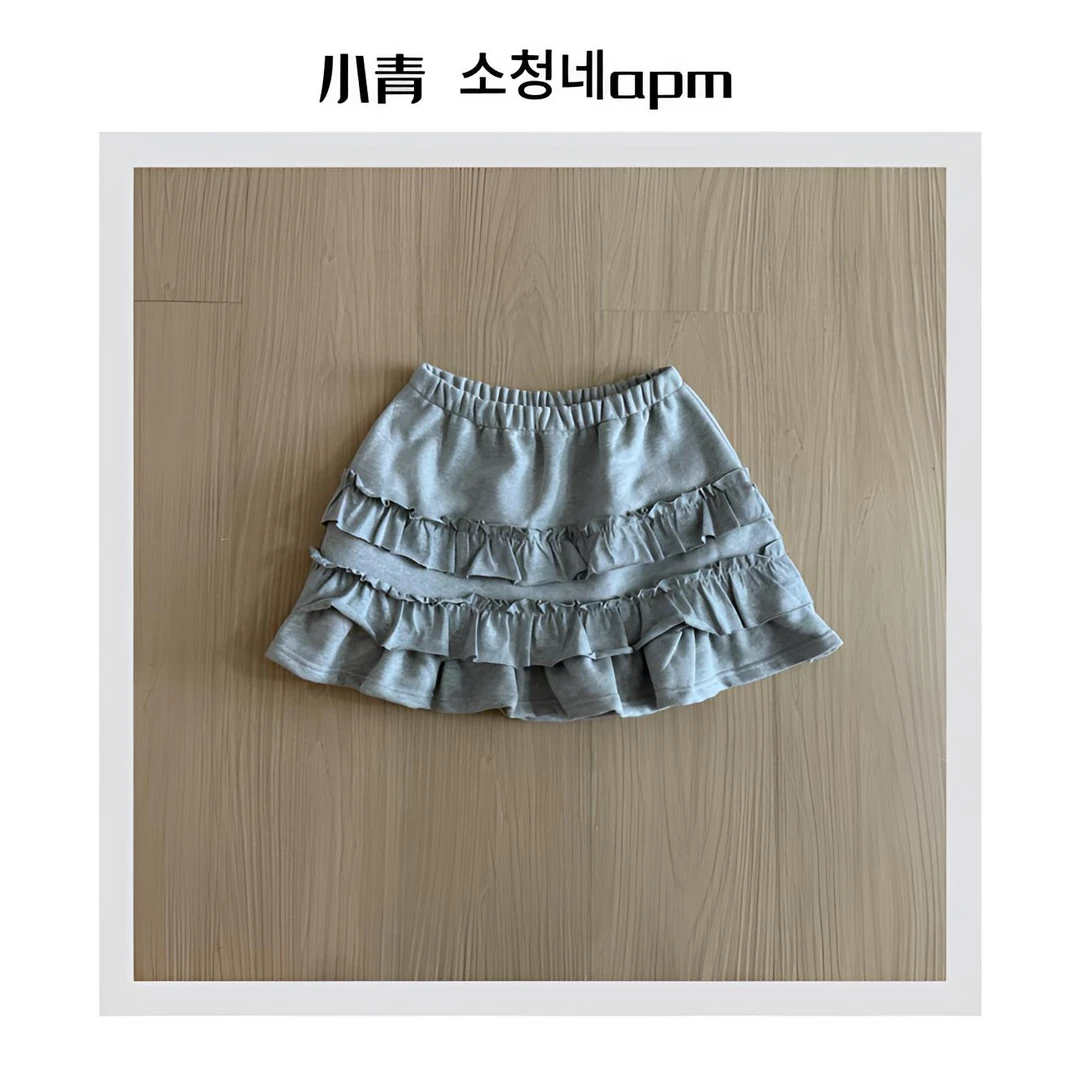 韩国东大门 JR/松紧腰小清新蛋糕裙