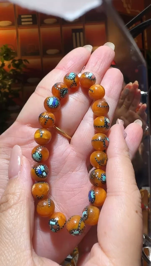 蜜蜡颈饰未镶嵌9652天然蜜蜡珠宝奇石全都保真