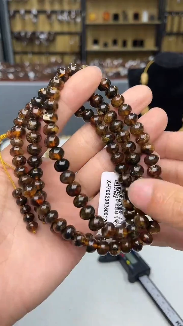 裸石琥珀未镶嵌抚顺琥珀8+花蜡多样性发其一