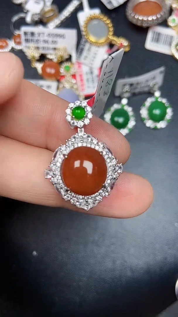 银S925镶嵌戒指翡翠1490