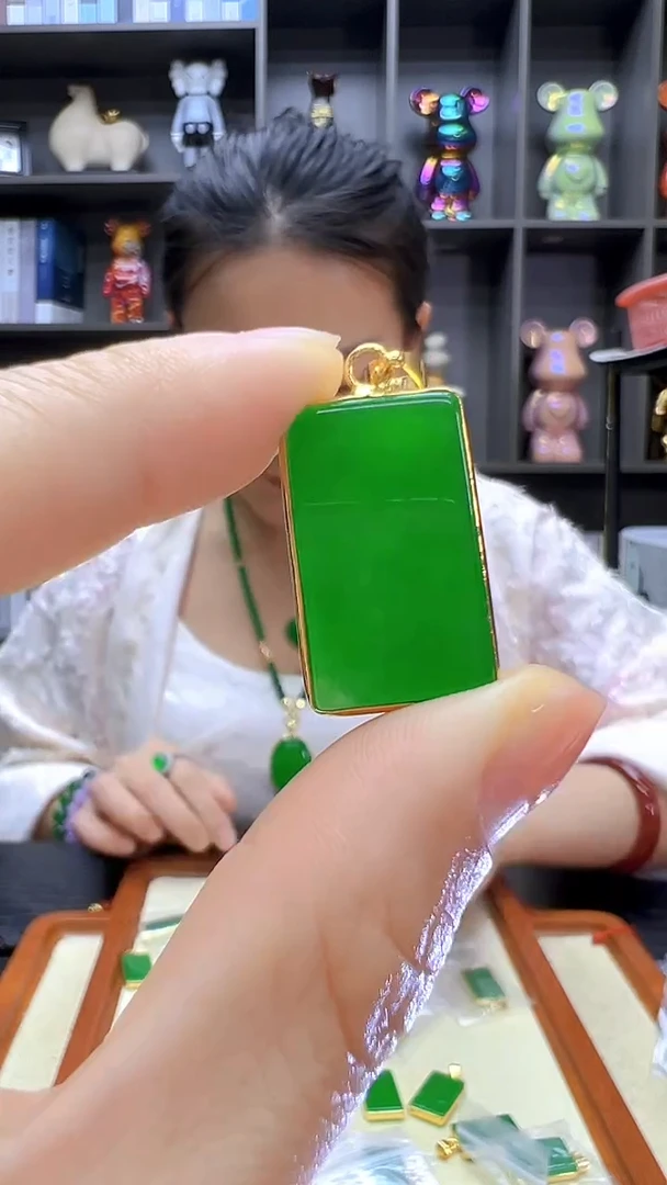 翡翠14K金镶嵌颈饰丹丹diy劲饰