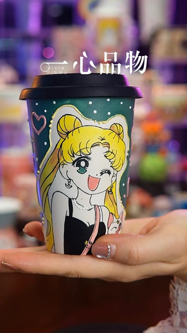 杯子瓷129-9景德镇手工手绘杯子摆件