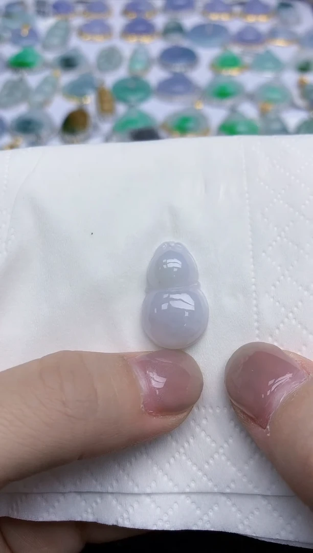 【闪购商品】翡翠颈饰18K金镶嵌天然翡翠A货，