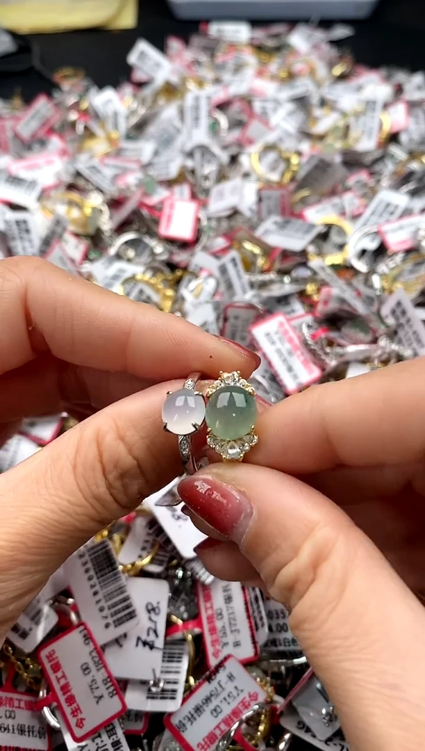 【闪购商品】翡翠戒指银S925镶嵌55555555    0