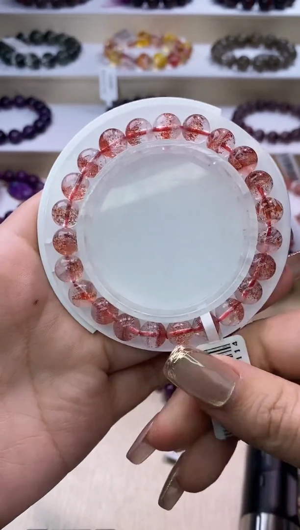 【闪购商品】水晶手链未镶嵌芬达金草莓8m+