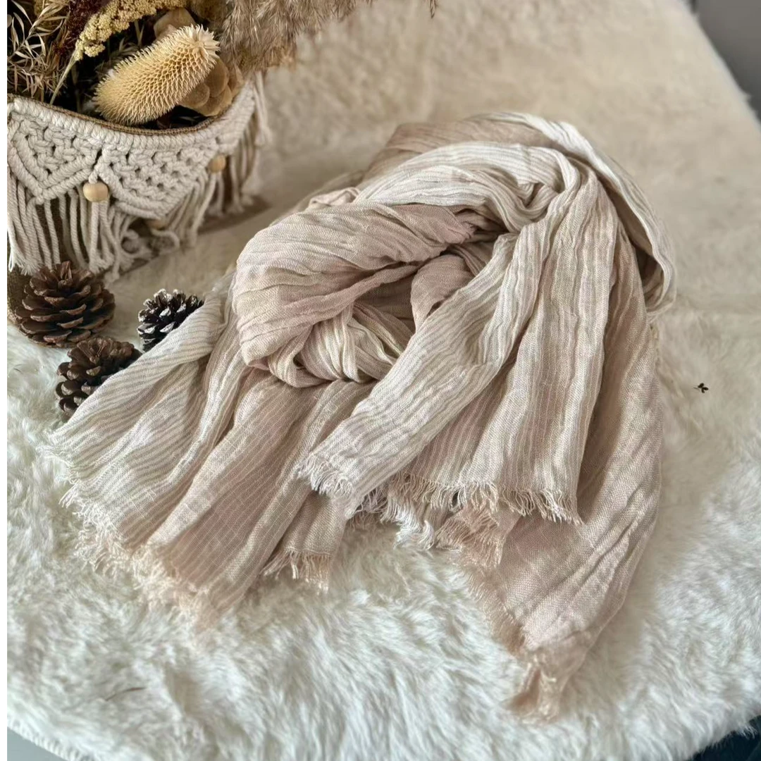 四季时尚百搭女士灰色印花经典双面保暖韩版拼色围巾