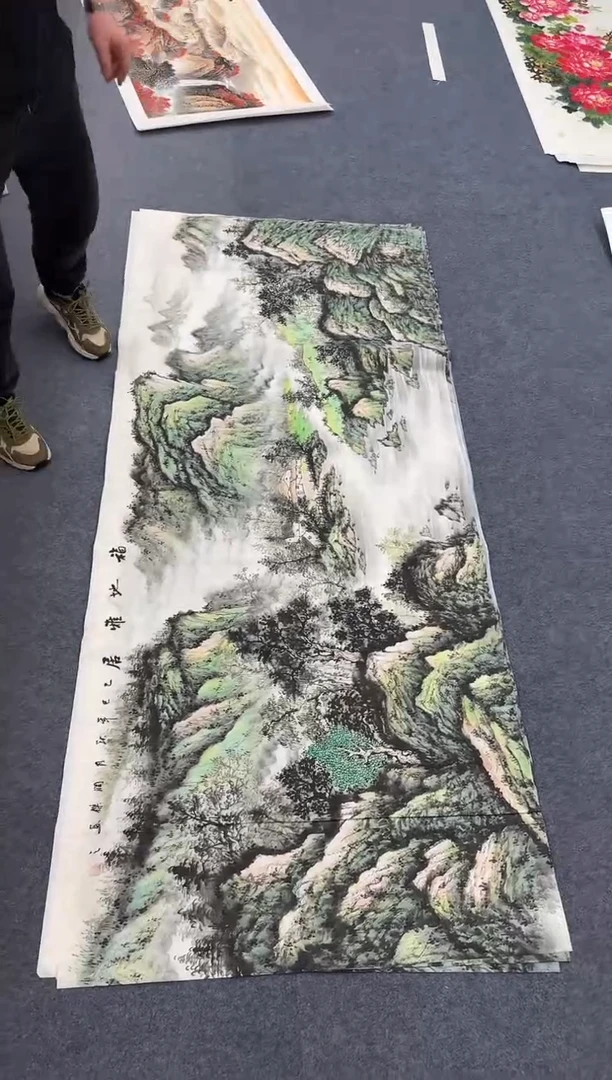 国画同类型随机福地雅居青绿