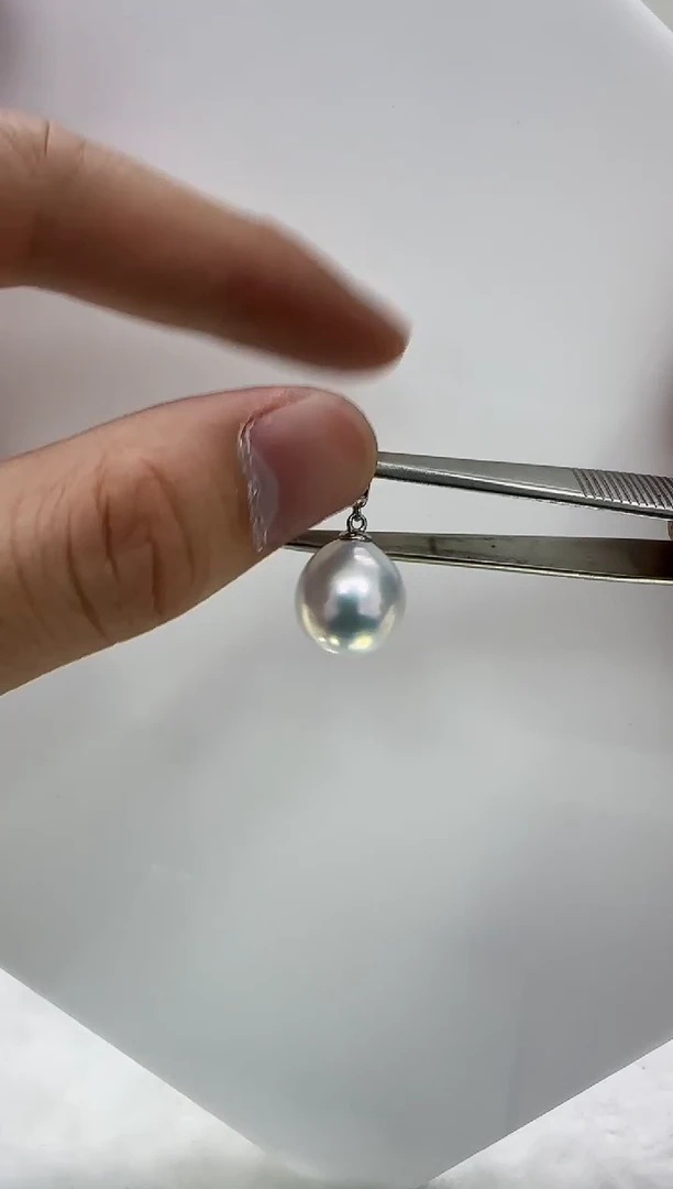 【闪购商品】淡水珍珠DA银S925镶嵌SS125 白珠美人泪吊坠13
