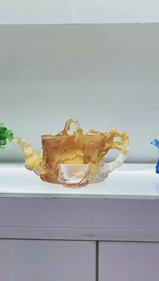 手工艺品琉璃古法琉璃君子壶