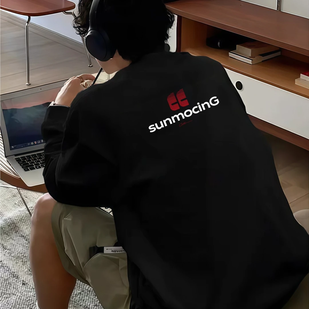 【重磅纯棉】长袖男秋季T恤2025新款美式潮牌高街字母宽松印花上衣