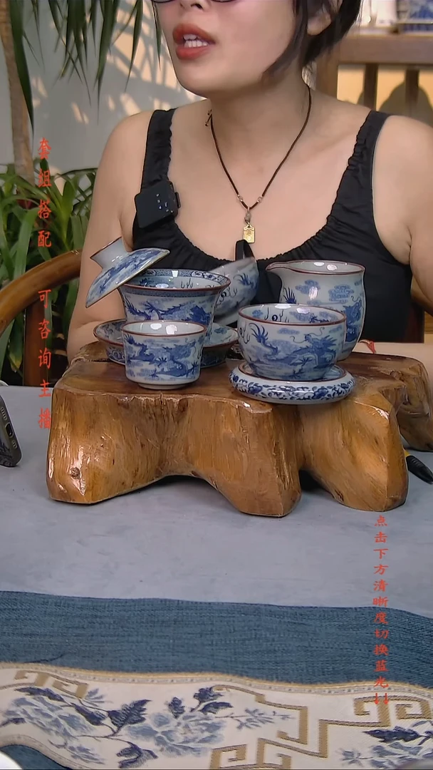 简装家用款5件套 老陶泥开片纹陶瓷茶具