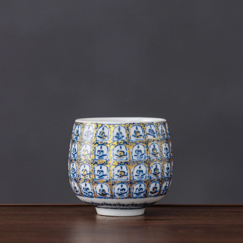 敦煌千佛罗汉主人杯陶瓷茶杯功夫茶具家用品茗杯普洱杯个人专用杯