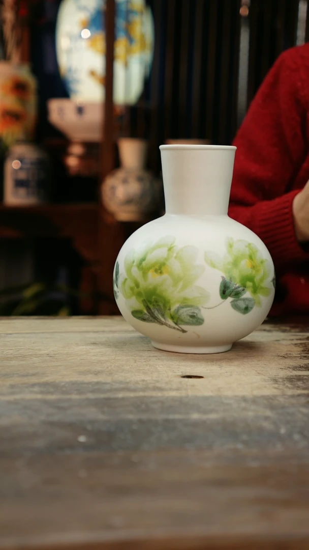 【闪购商品】瓷片景德镇纯手工釉下彩精品花瓶