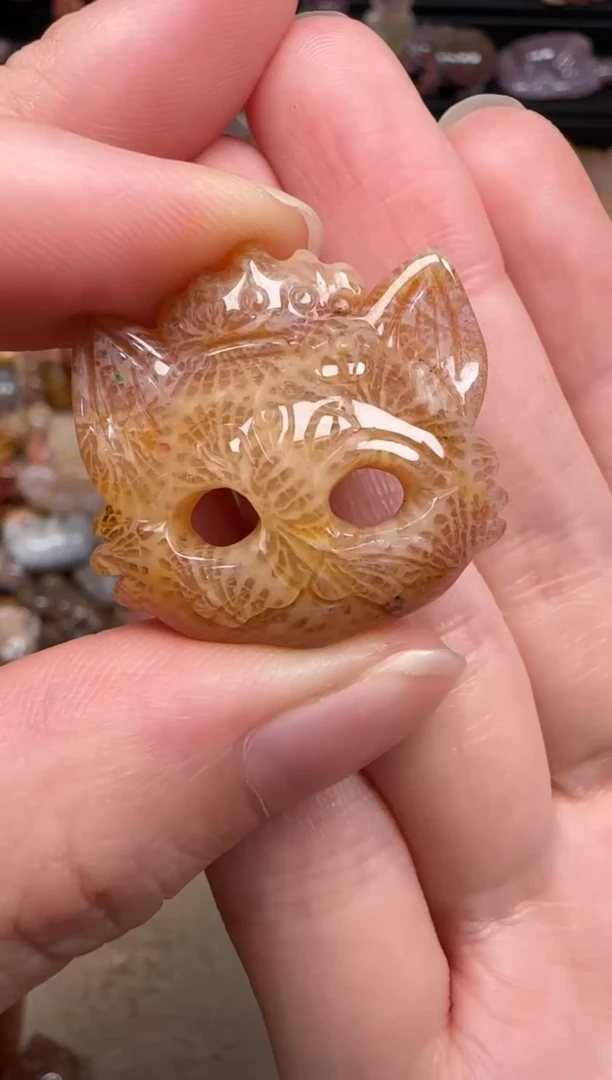 硅化珊瑚（珊瑚玉）未镶嵌颈饰298