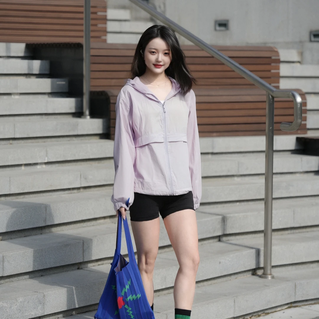 男女时尚休闲防晒衣户外运动皮肤衣透气薄款连帽速干衣可收纳外套