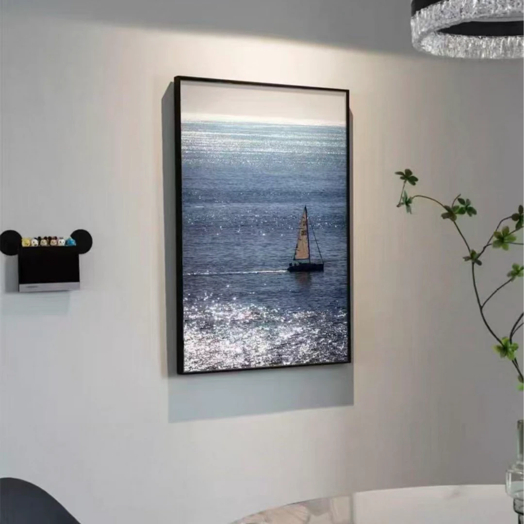 现代简约一帆风顺客厅沙发背景墙装饰画高级感玄关挂画6080