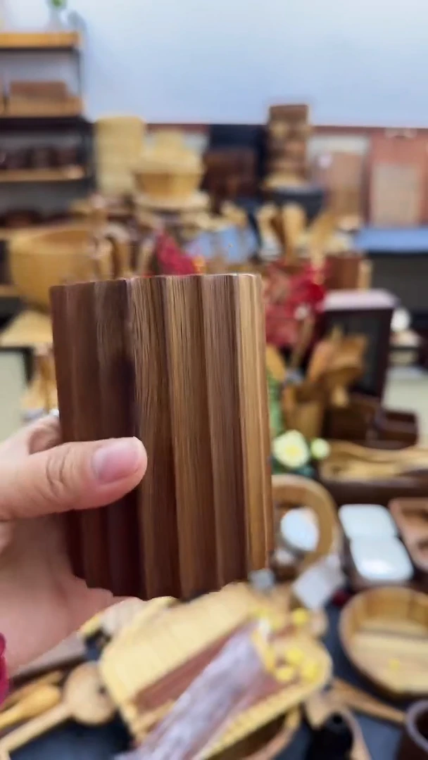 闪购木制品 相思木笔筒小号