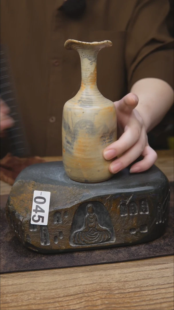 陶艺手工花瓶045