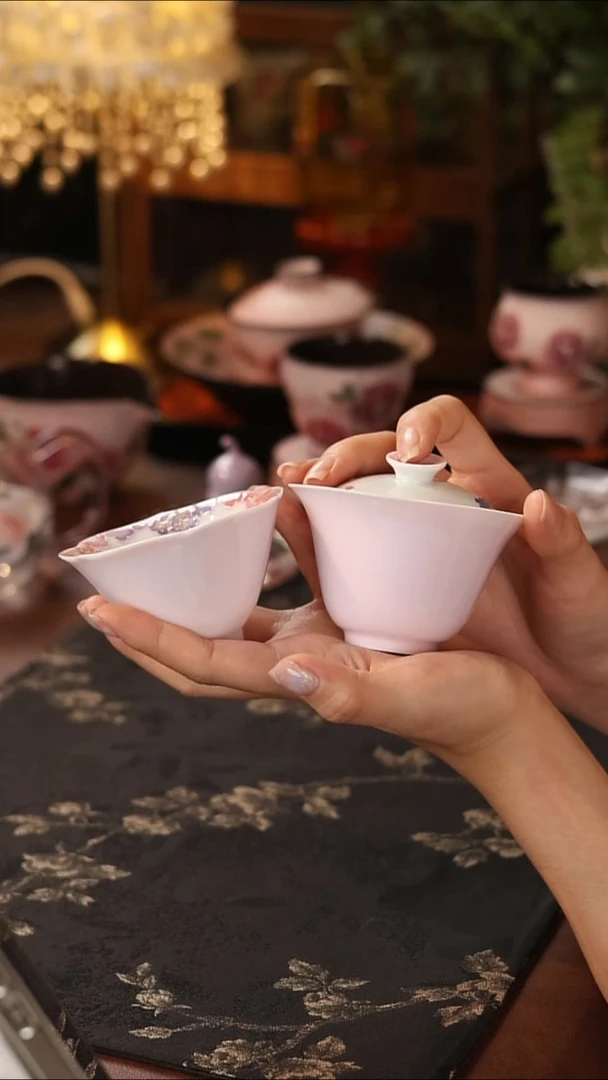 樱花漫盖碗+杯哈哈哈