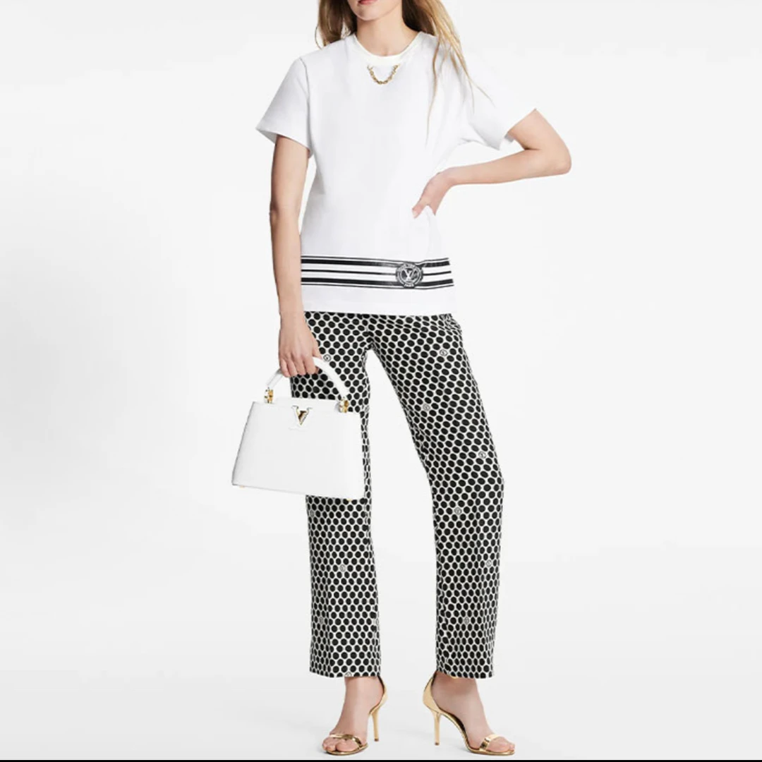 99新 LouisVuitton/路易威登 无味奢潮/条纹白T 6008