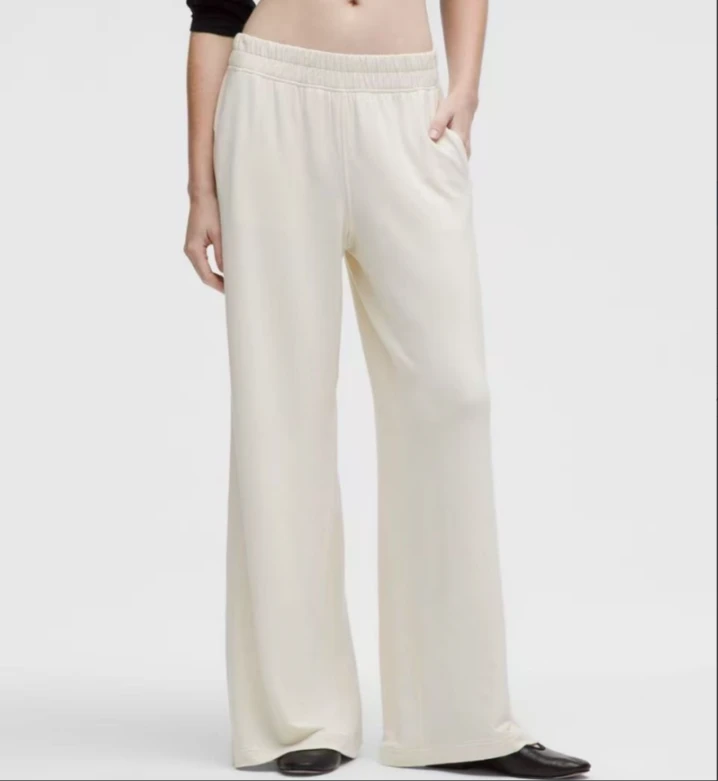 【国现】lu家 BeCalm 女士中腰超柔软垂坠宽松直筒裤【no退no换】