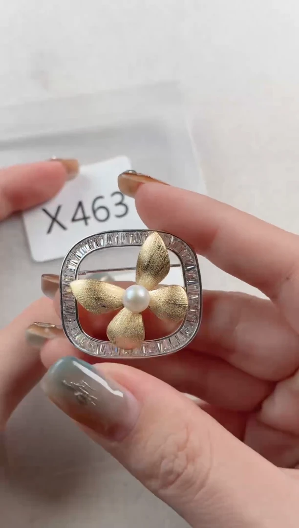 未镶嵌胸针海水珍珠X463