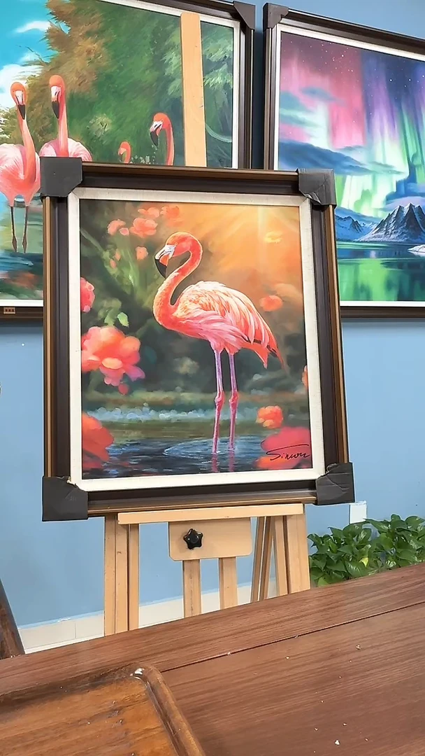 油画16火烈鸟-陶宗建-油画