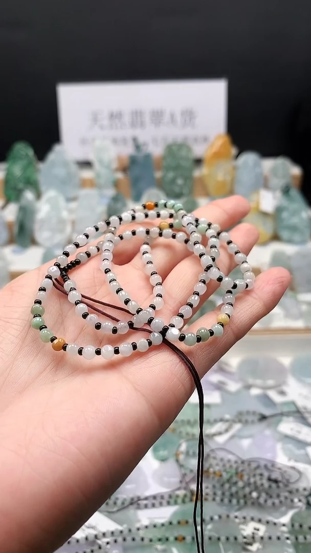 项链未镶嵌翡翠36小珠项链