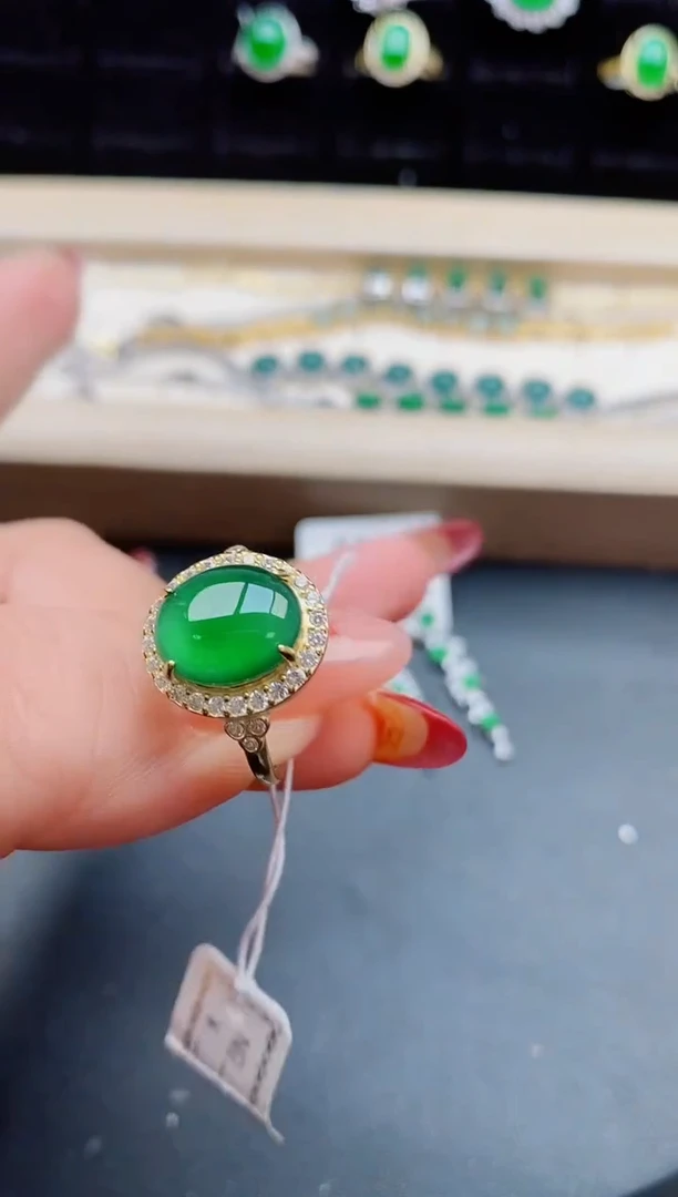 【闪购商品】翡翠戒指银S925镶嵌321321