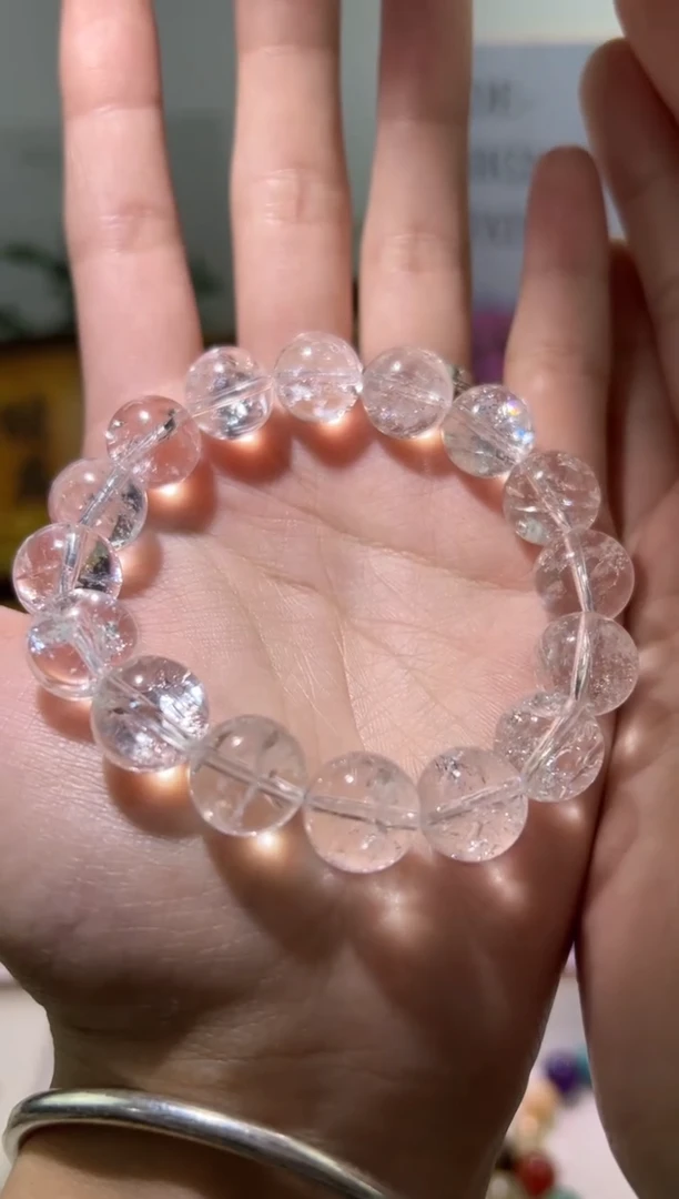 未镶嵌手串水晶石光晶工白阿塞12-13mm