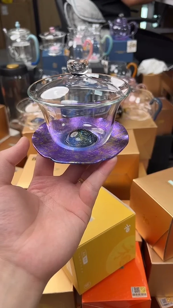 @@禾器炫彩斑斓盖碗星云紫
