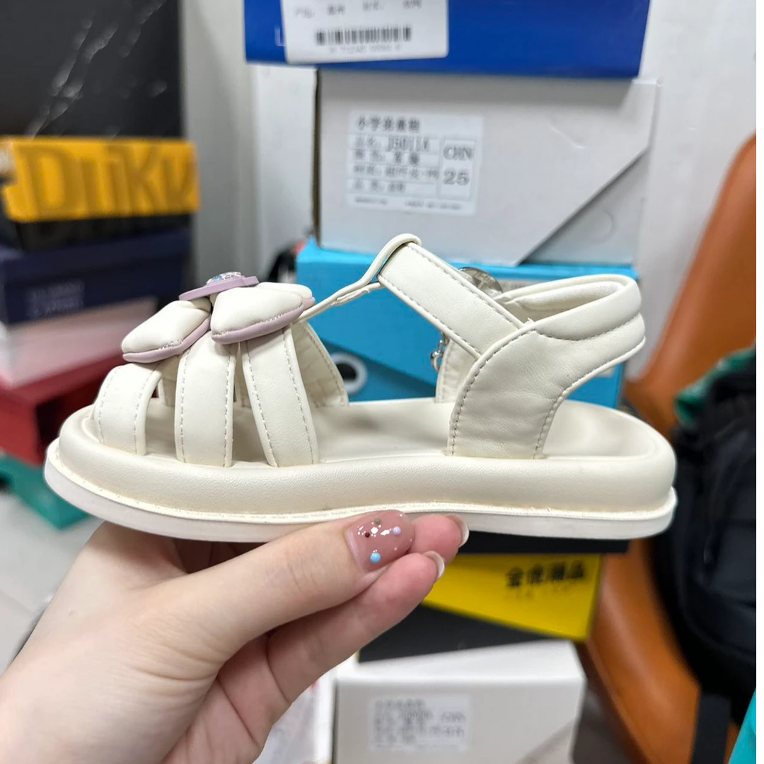 3257高端夏款舒适凉鞋米色（温州童鞋）