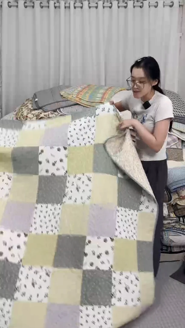 棉200*230绿灰格子