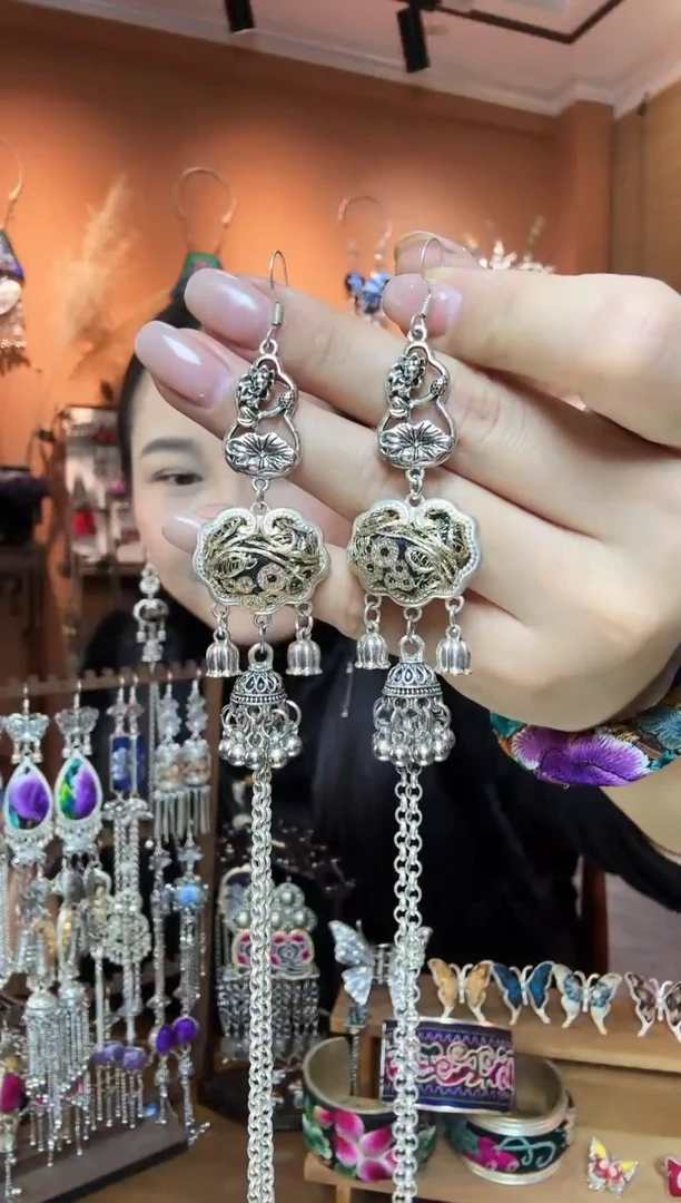 刺绣纯手工民族风耳环