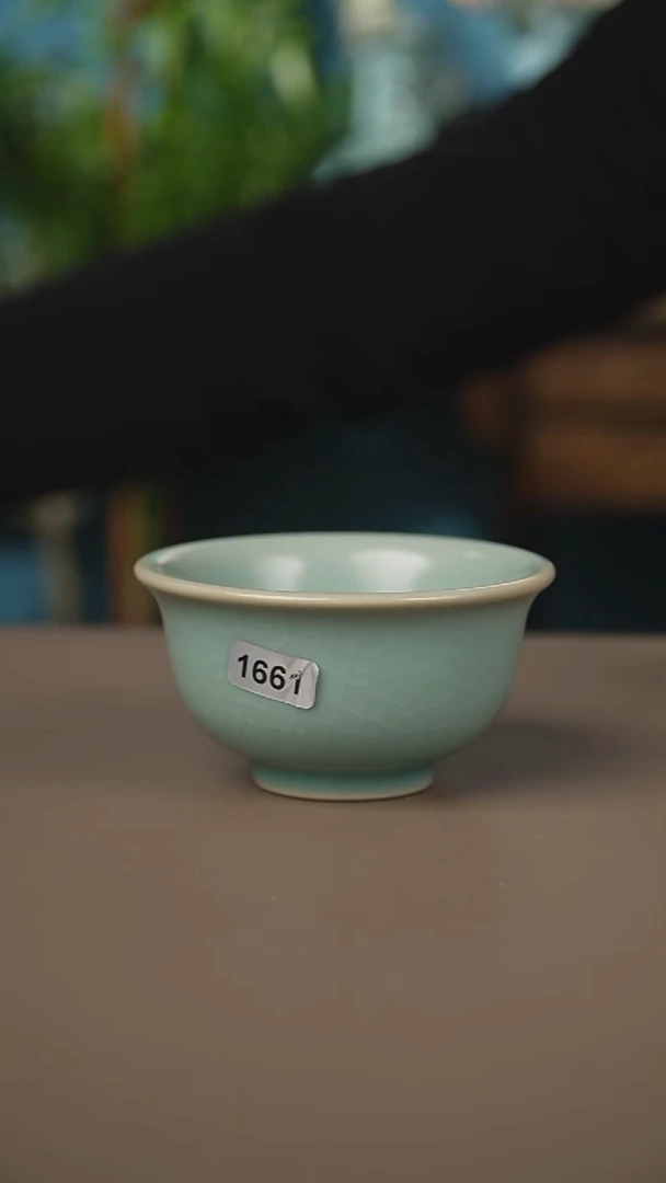 仿古厚胎压手杯微暇