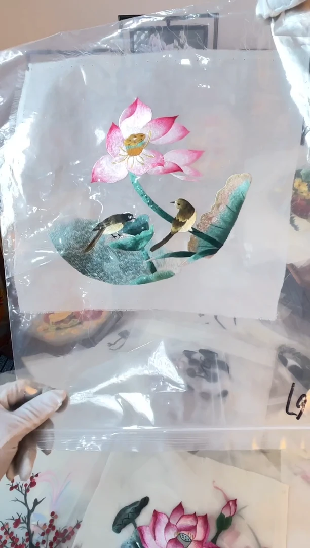 织绣纯手工苏绣双面绣绣布67