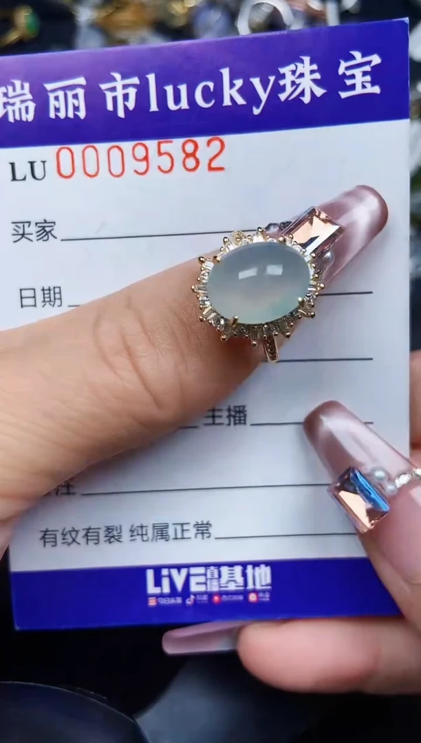 翡翠银S925镶嵌颈饰9582