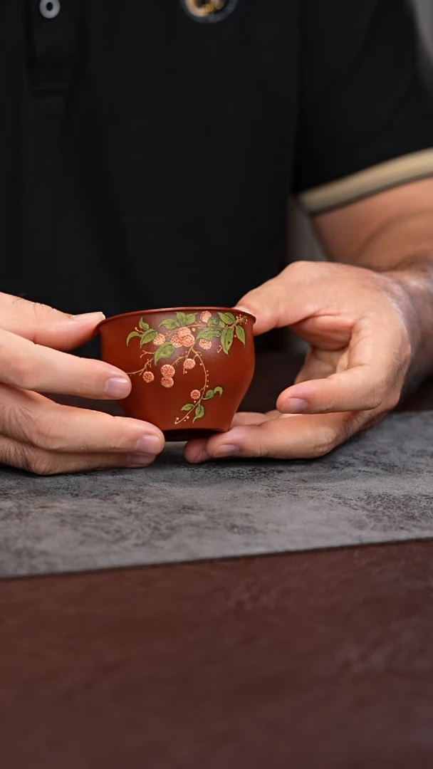 茶杯紫砂紫砂朱泥主人杯