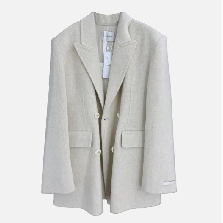 100%初剪羊毛毛呢西装外套冬季翻领羊毛外套气质时尚FF4JME10-ME