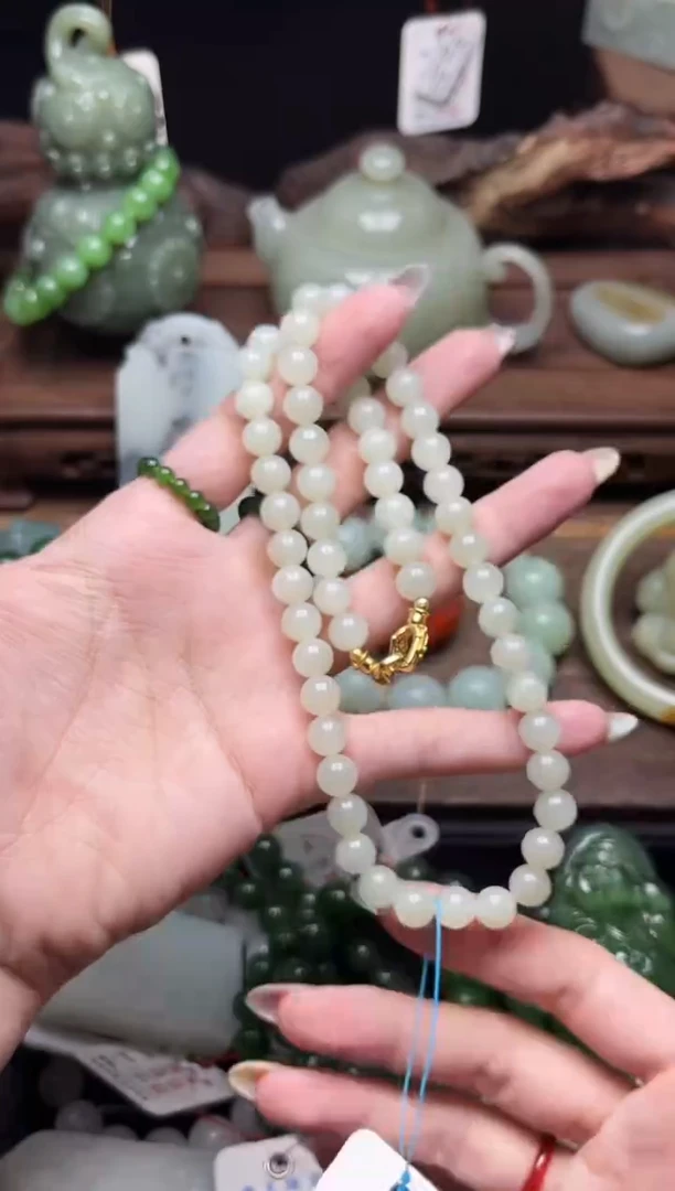 和田玉未镶嵌项链卡8于田 妈妈链9010449