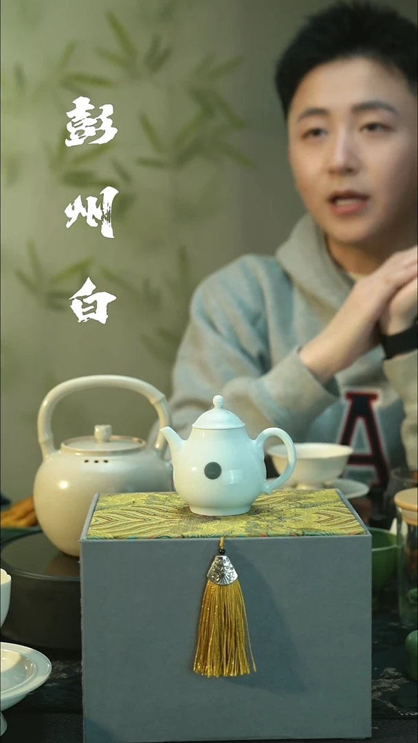 陶瓷全品 彭州白瓷  波点壶