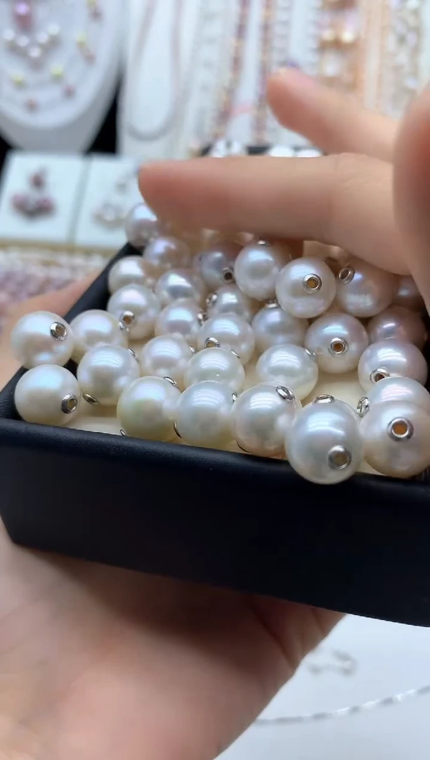 淡水珍珠银S925镶嵌吊坠(不含链)多样性发其一非无暇