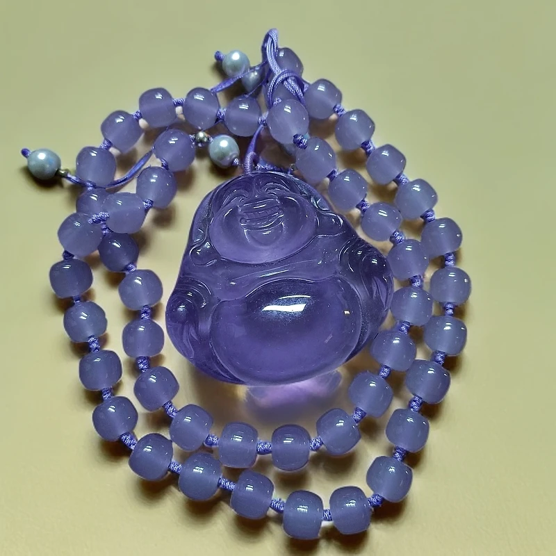 精美冰紫色佛公吊坠多样性发货任意一件