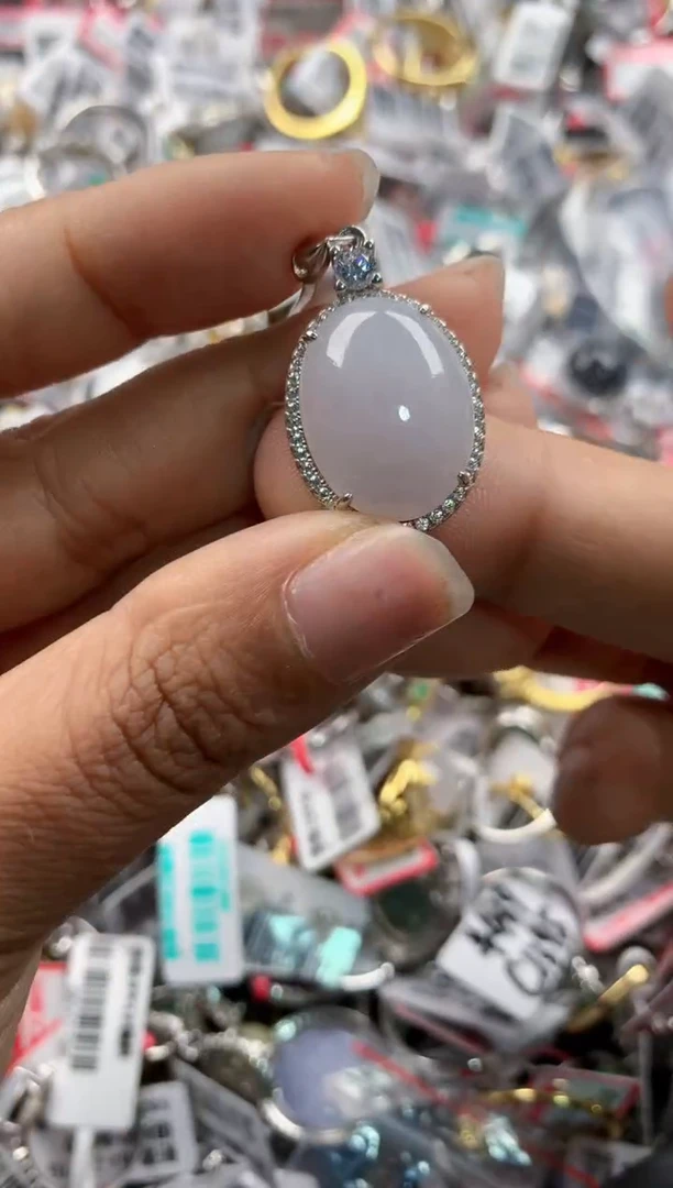 银S925镶嵌戒指翡翠999   6