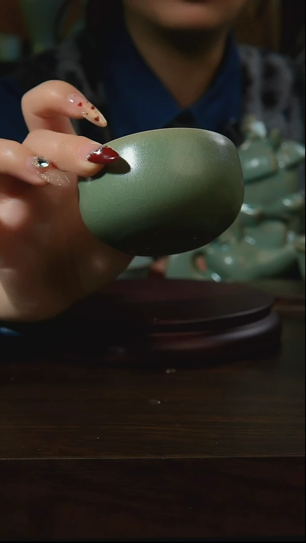 杯子瓷虎**威汝州原产地原矿仿古老釉q