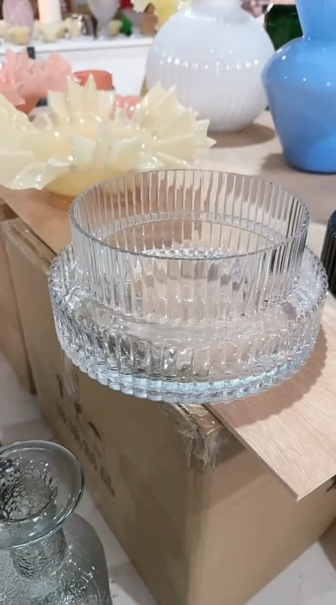 【闪购商品】玻璃透明竖条纹