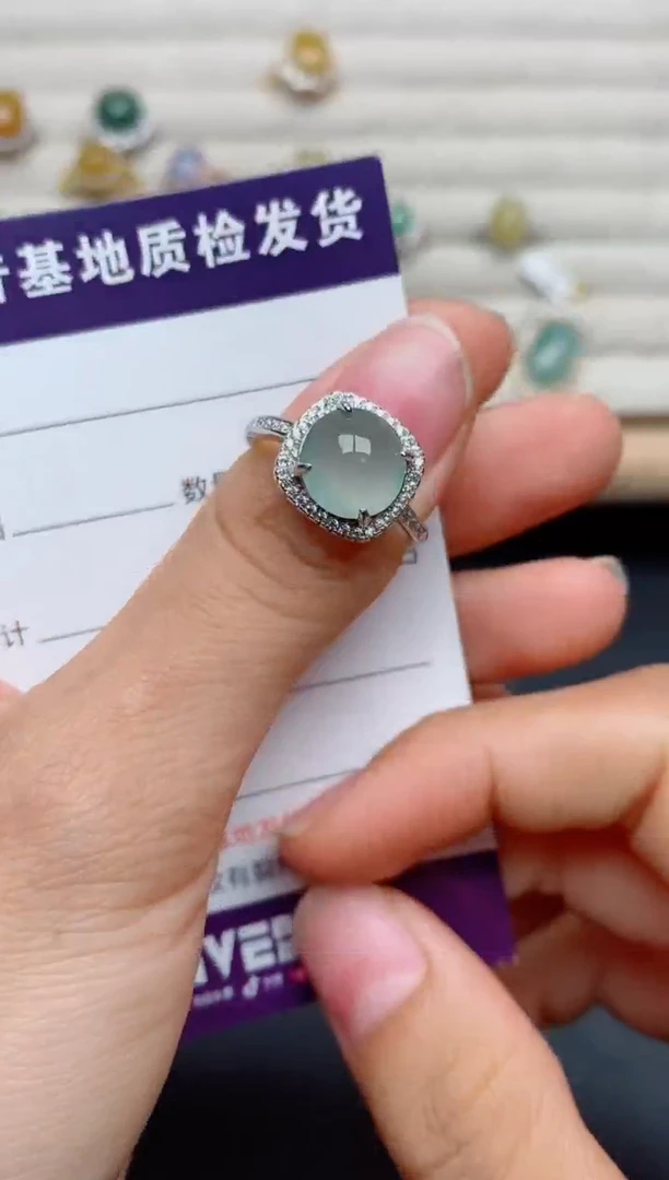 翡翠戒指银S925镶嵌....