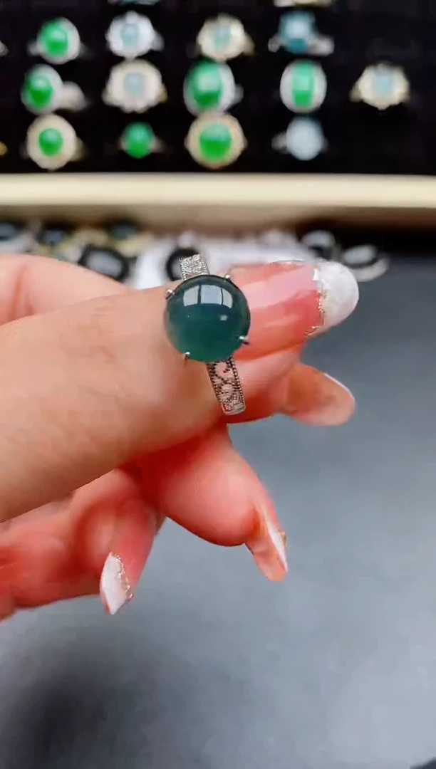 【闪购商品】翡翠戒指银S925镶嵌0585080