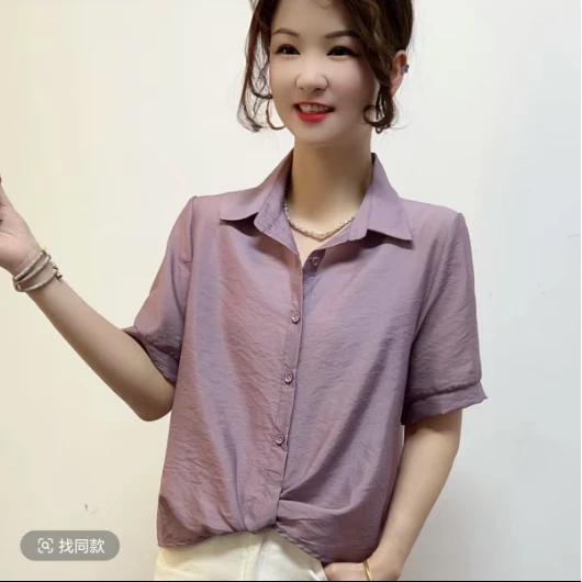 气质时尚打底衬衫高级洋气长袖新款宽松百搭