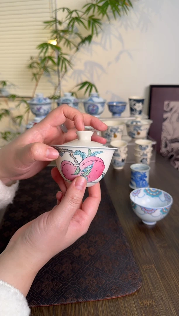 【闪购商品】景德镇手绘盖碗盖碗